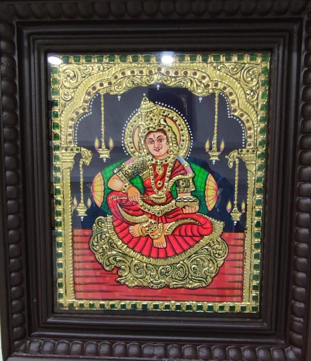 Annapoorani Red Tanjore Painting