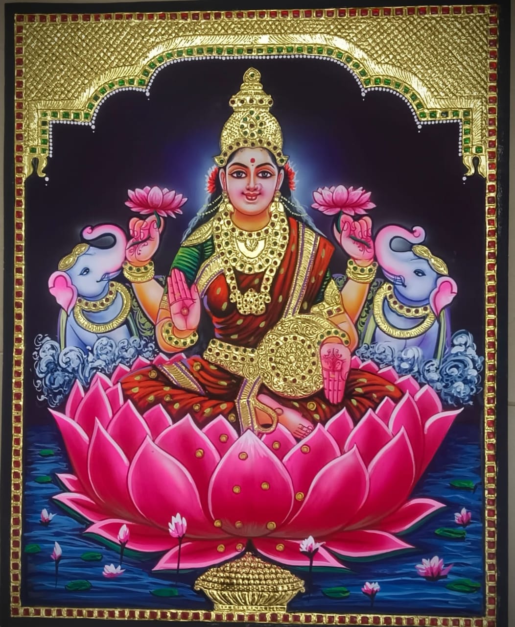 Lakshmi Devi Tanjore Painting